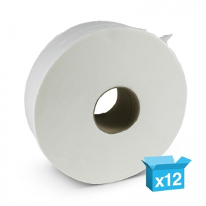 2ply white toilet rolls 200m Mini Jumbo 3" core