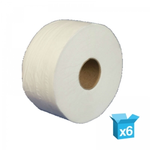 2ply white toilet rolls 300m Jumbo 3" core