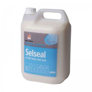 B3509S Selden Selseal  Non-yellowing polymer film. Does not discolour even the lightest floor. Penetrates and seals porous floors, provides an ideal base for emulsion application. Resistant to polish strippers. Selden, A008, A08, Selseal acrylic base coat seal, 5lt