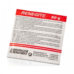 B5009 Renegite descaler sachet for Coffee machines and kettles A professional coffee machine descaler. Perfect for larger outlets that use their coffee machine regularly throughout the day due to bulk quantity.  50g