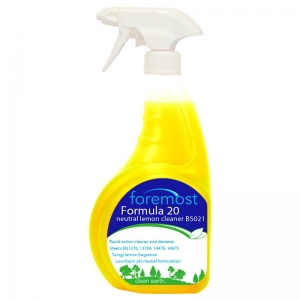 B5021 Formula 20 lemon cleaner trigger spray 750ml Safe but effective PH Neutral cleaner . Great for 
Safety flooring
Laminate floors
Sensitive surfaces
Most floors and surfaces Selden, Sabre, T54, T054 750ml