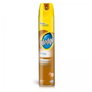 B9007 Pledge natural furniture polish aerosol 400ml A natural furniture polish that protects surfaces against everyday marks and leaves a natural finish, especially wood.  400ml