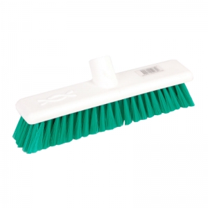 12" Hygienic broom head green soft