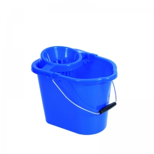 10 x Plastic strainer type mop bucket Blue
