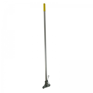 Kentucky aluminium mop handle with steel clip, yellow grip