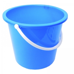 2 gallon plastic bucket round blue