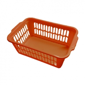 Red plastic basket 30x20x11cm
