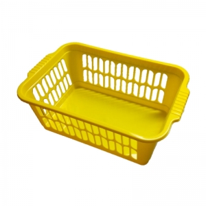 Yellow plastic basket 30x20x11cm