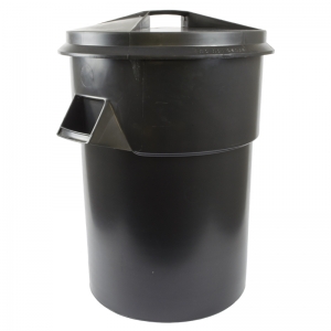 Black dustbin tuff - large 94lt, bin & lid set