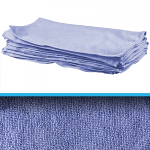5 x Blue ProShine Microfibre durable cloth 40x40
