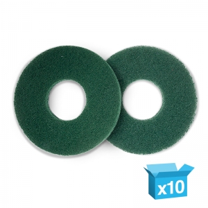 Numatic 225mm Green heavy duty floor cleaning pads for 244NX - 5 pairs (10 pads)