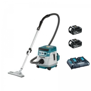 Makita 18V Vacuum Cleaner 8ltr capacity with 2x 5.0ah batteries and charger