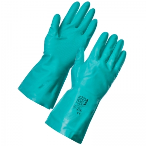 12 x Green Nitrile gloves Small (7)