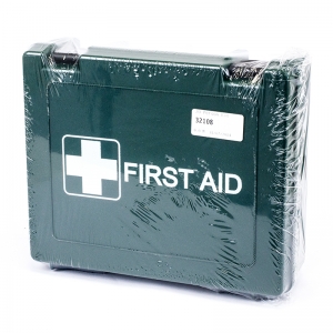 Green 20 person first aid kit - with handle