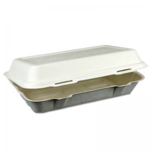 Eco-friendly fibre Fast Food box - biodegradable 235x140x67