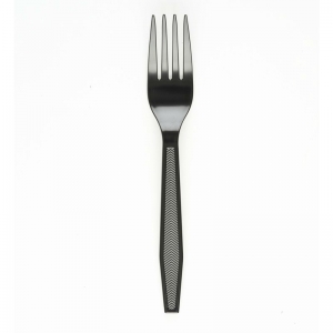 Premium disposable plastic forks black