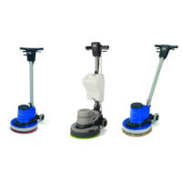 Floor scrubbing and buffing machines
