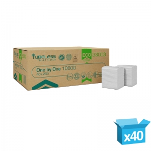 2-ply Tubeless Eco one-by-one toilet paper (Bulk Pack) - Recycled