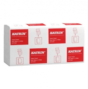 New Pack Size - 2ply white Katrin Classic Z-fold towels - replaces 345152