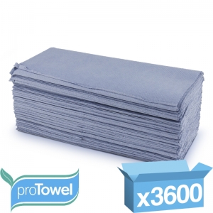 1ply blue interfold hand towels premium