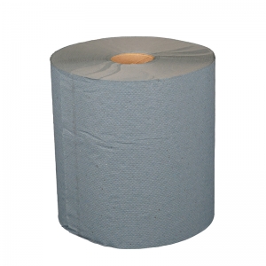 1ply blue hand towel rolls 20cm x 200m