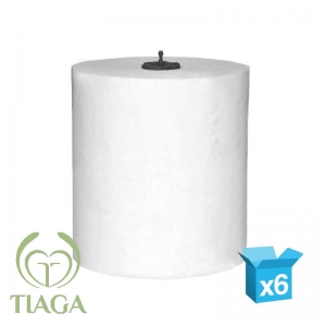 Tiaga SoftMatic 2ply white towel roll 150 metre