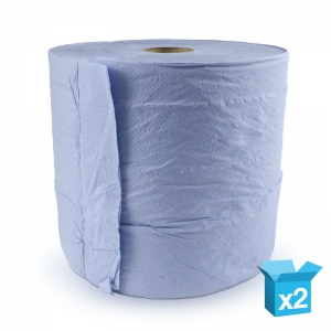 2ply blue wiping roll 25cmx370m 1000sh