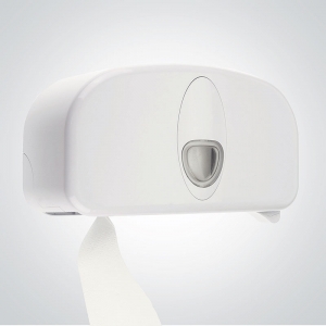 Twin dispenser for Micro Jumbo toilet rolls