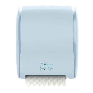 Tubeless sensor cut handtowel roll dispenser - Ice Blue