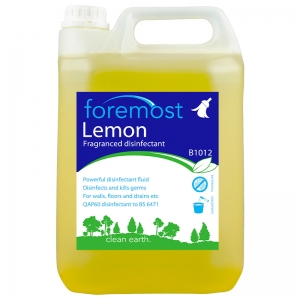 B1012 Lemon Disinfectant 
Kills smells and malodours, leaves citrus aroma
Conforms to BS 6471 Grade Q.A.P. 30.
Effective against Escherichia coli
 Selden, quaternary disinfectant, E030 5lt
