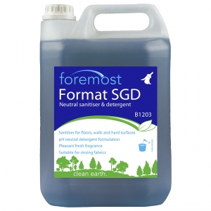 B1203 Format SGD Neutral sanitiser and detergent Neutral sanitiser & detergent
Sanitiser for floors, walls and hard surfaces
pH neutral detergent formulation
Pleasant fresh fragrance
Suitable for rinsing fabrics
  5lt