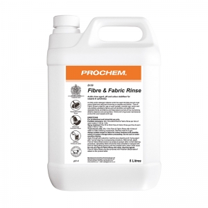 B2109 Prochem Fibre & Fabric rinse A professional acidic rinse agent or post spray for neutralising alkaline pre-sprays, stabilising colours and preventing browning.WoolSafe approved maintenance product for wool carpets and rugs.Prevents most colour bleed, yellowing and browning.Orange liquid with fresh orange peel fragrance.  5lt