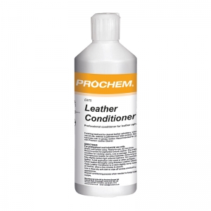 B2675 Prochem Leather Conditioner Finishing treatment for cleaned leather upholstery, which replaces natural oils, restores suppleness and helps protect. Nourishes and lubricates with no greasy residue. Recommended for use after cleaning with Prochem Leather Cleaner.   500ml