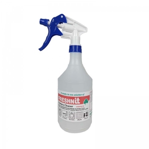 Empty labelled 750ml trigger spray bottle for Clover Fresh N It / freshnit sanitary cleaner