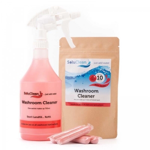 B3880 Solupak Washroom Cleaner - Fragranced - pack of 10 For use on all washroom surfaces. Leaves surfaces uncontaminated, smear free and fresh smelling.
Packed in resealable and recyclable waterproof stand up pouches.
 solupak, sachets, compact, chemicals 10 sachets