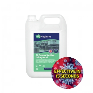 2 x Bio Hygiene virucidal un-fragranced sanitiser 5lt