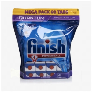 B5218QM Finish Quantum dishwasher tablets (x60) Get the clean and shine you expect without having to rinse your dishes, cutlery and utensils first.
Save water, save time Finish Dishwasher Tablets, Dishwash, tabs, Dish washer tablet,All-in-one, AIO, All in one tablet, five in one, 5-in-1,  60