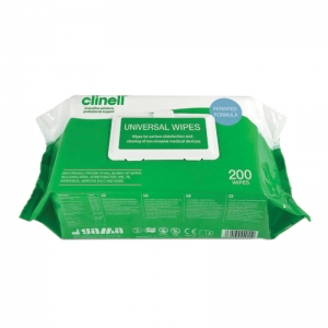 Clinell Universal pouch pack wipes pack 200