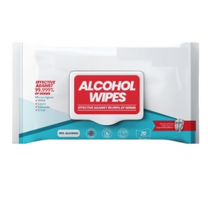 70% IPA Alcohol Wet wipes - 70 sheet packs