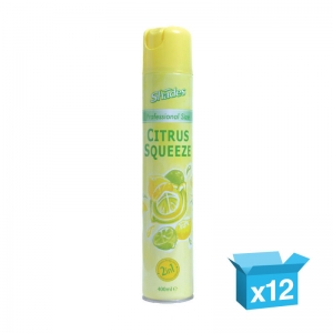 12 x Shades Citrus Squeeze air freshener aerosol can 400ml