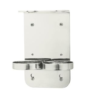 Chrome wall-mounted double handwash holder
