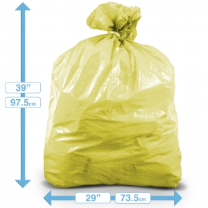 18x29x39 heavy duty Yellow refuse sacks