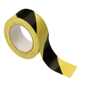 Black / yellow hazard tape 50mm x 33m