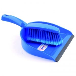 Economy dustpan & brush set blue