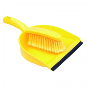 Economy dustpan & brush set yellow