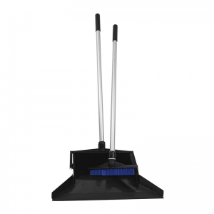 Wet & dry lipped lobby dust pan spill kit with pan and squeegee / brush combo - Blue