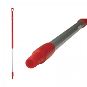 Vikan 1.3m Ergonomic aluminium Hygiene handle Red
