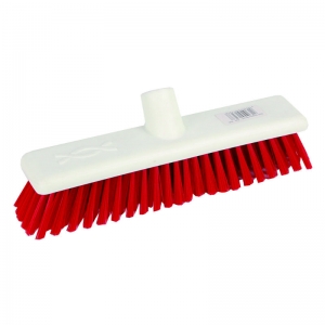 12" Hygienic broom head red soft