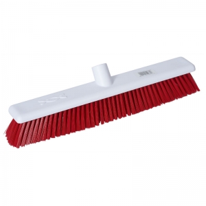 18" Hygienic broom head red stiff