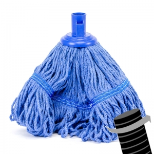 D3020VB Twister Hygiene banded mop head with coloured antibac yarn 250g Blue   Made from coloured antibac yarn, which is washable and re-usable.
This mop has looped ends rather than cut ends.
Less fluffy, therefore more hygienic and better for putting down polish / seal.
It also has bands holding the yarn together to help it stay flat.
To fit threaded handle mophead, mop head, mop, floor mopping, mopheads, mop heads, screw on mop, screw-on mop, screw top mop, screw head mop, threaded mop, twister mop, antibac mop, antibacterial mop,  
